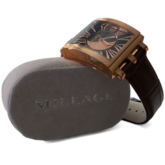 Millage The Dijon Ml0073-B Color Rose Gold Stainless Steel Swiss Watch 4326 - Picture 6 of 10